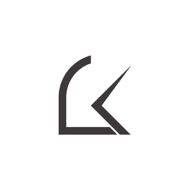 LK字母箭头几何简约logo图片下载