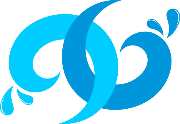 链接彩色波浪飞溅标志标志图片下载