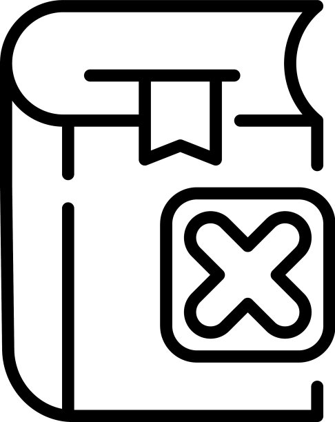 删除数字图书图标轮廓样式图片下载
