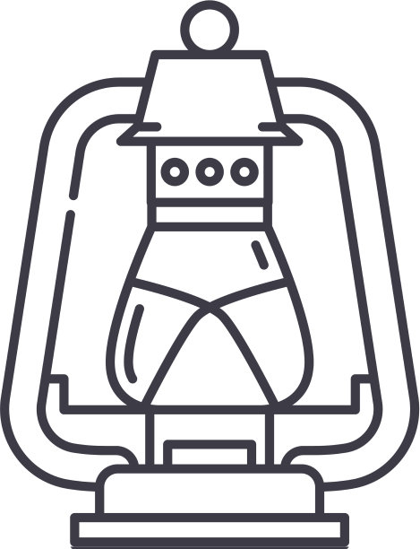 灯笼概念图标线性孤立图片下载