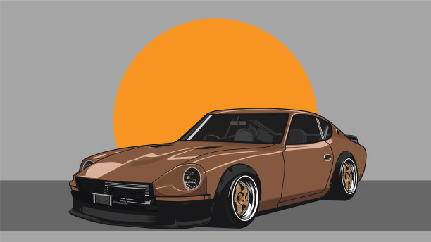日本棕色跑车图片下载