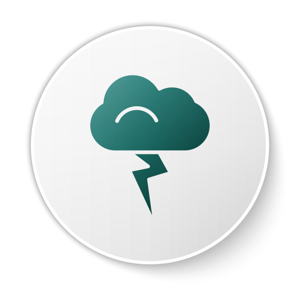 绿色风暴图标孤立在白色背景图片下载