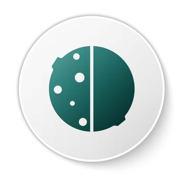 绿色日食太阳图标孤立在白色图片下载