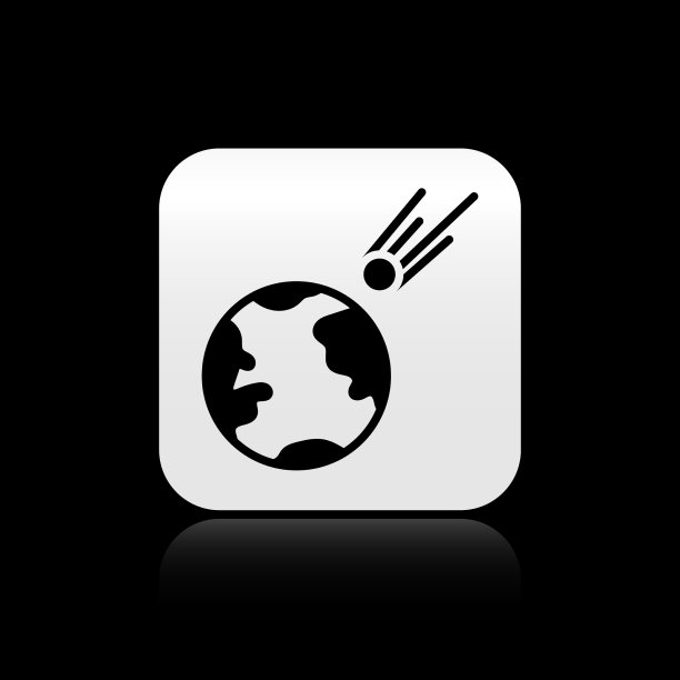 黑彗星快速下落图标孤立图片下载