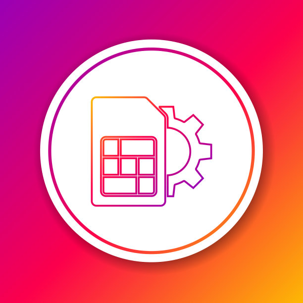 颜色线sim卡设置图标隔离上的颜色图片下载