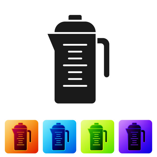 黑色茶壶图标孤立在白色背景上图片下载