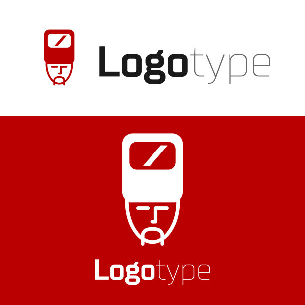 红色乌克兰哥萨克图标孤立在白色图片下载