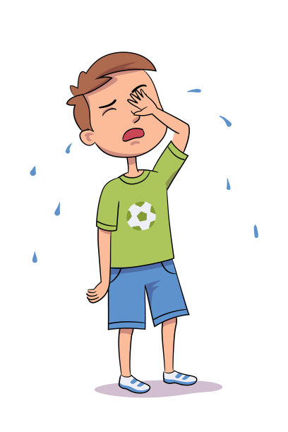 伤心的男孩哭着用手捂着孩子的脸图片下载