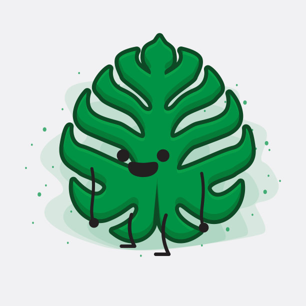 可爱的叶子性格图片下载