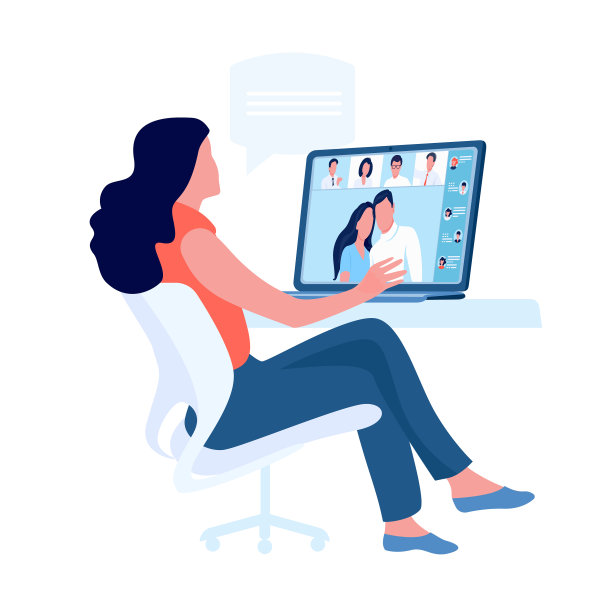 视频在线会议和小组会议图片下载