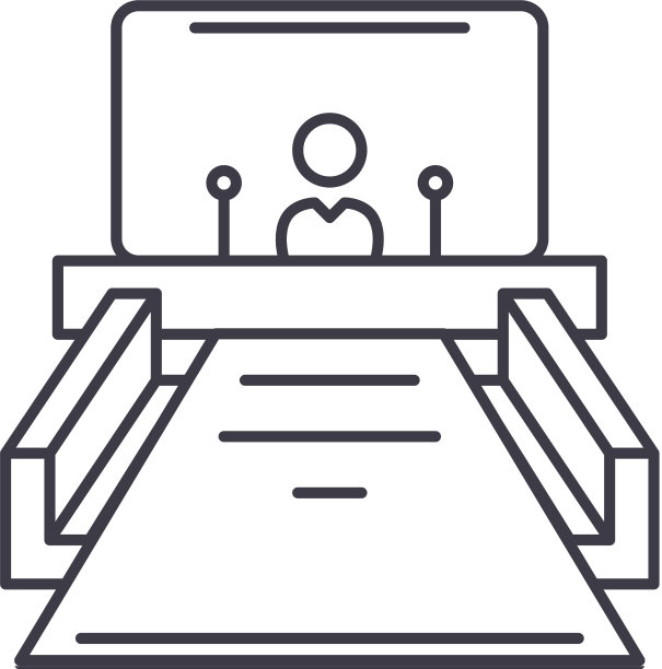 会议室图标线性隔离图片下载