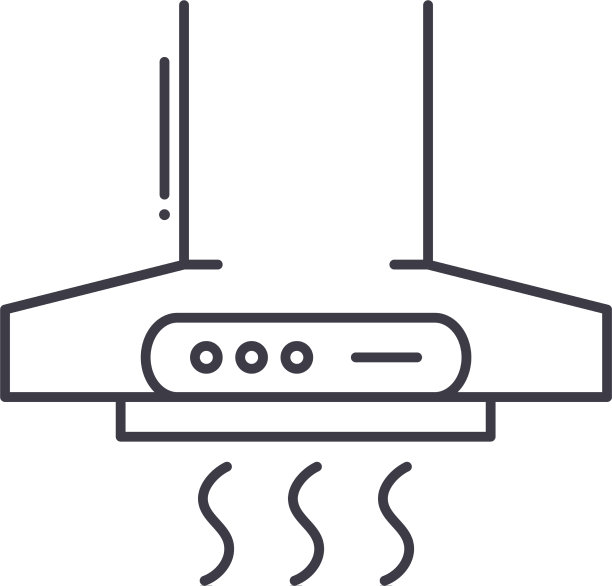 炊具罩图标线性隔离图片下载
