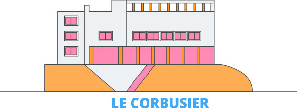 德国斯图加特勒柯布西耶线城市景观图片下载