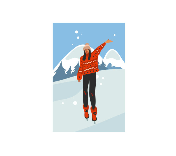 手绘抽象股票平merry图片下载