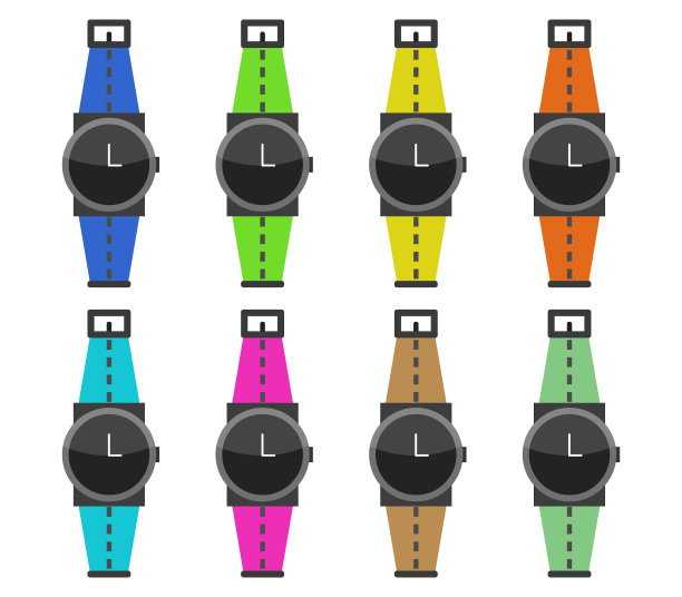 腕表在白色背景图片下载