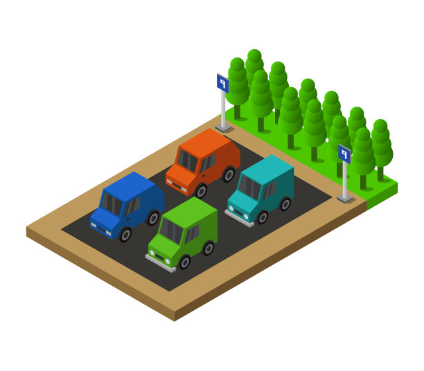 在白色背景上停车图片下载