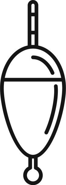 Bobber钓鱼图标轮廓风格图片下载