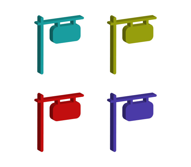 招牌在白色背景上图片下载