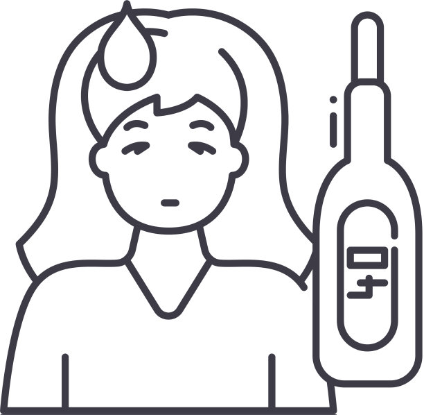 控制温度图标线性隔离图片下载