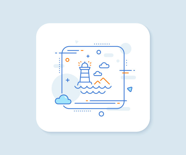 灯塔线图标灯塔塔标志图片下载