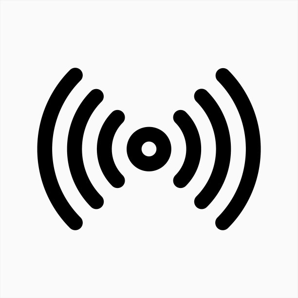 白色背景上的WiFi热点共享图标图片下载