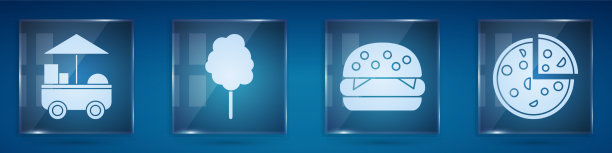 速食车装棉花糖汉堡图片下载