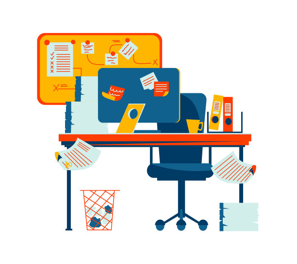 办公室内部工作场所隔离白色图片下载