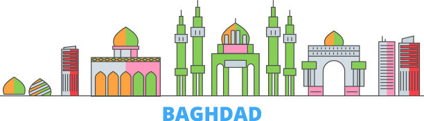 伊拉克巴格达线城市风景平坦旅行图片下载
