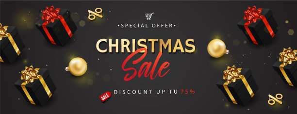 圣诞特卖的横幅或海报图片下载