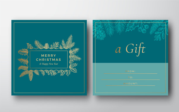 新年和圣诞节的抽象问候图片下载