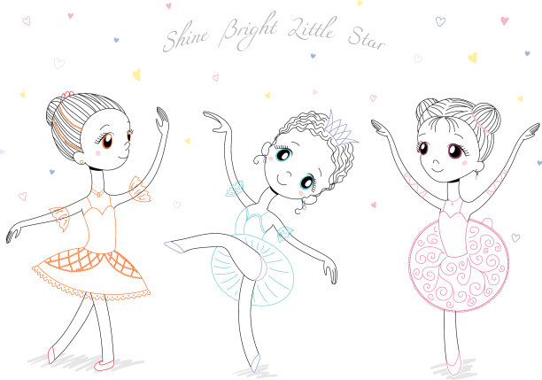 可爱的小芭蕾舞演员图片下载