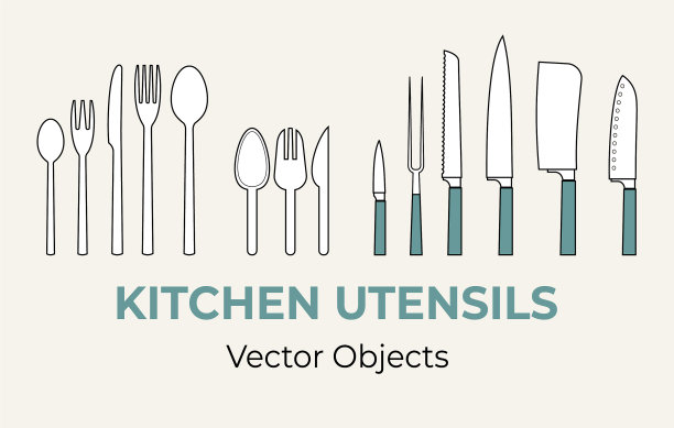 餐具，厨房用具，单独一套图片下载