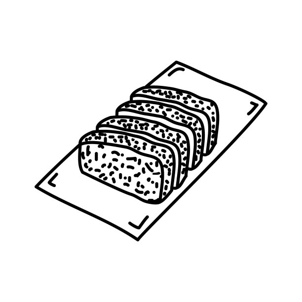 猪排图标涂鸦手绘或轮廓图标图片下载