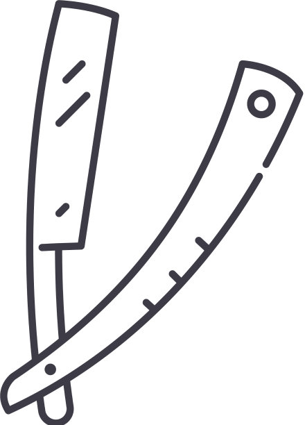 直线剃刀图标线性隔离图片下载