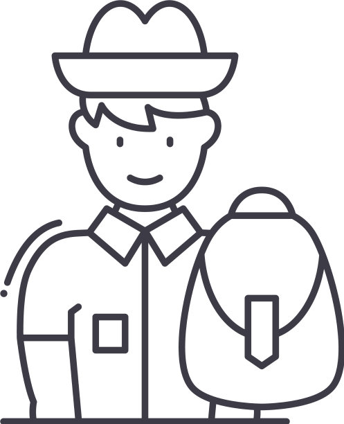 旅行图标线性孤立薄图片下载