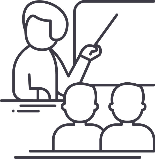 培训研讨会图标线性孤立图片下载