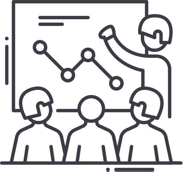 培训研讨会图标线性孤立图片下载