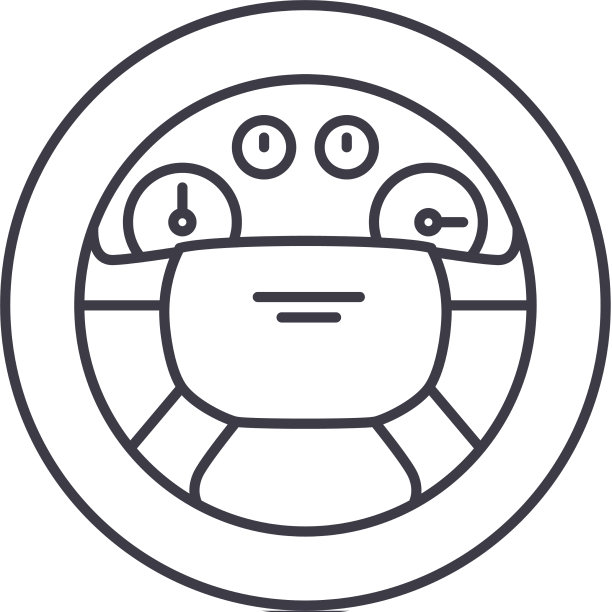 方向盘概念图标线性隔离图片下载
