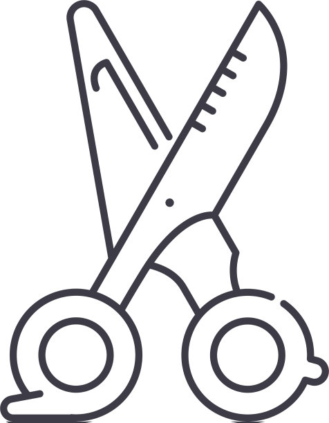 剪子概念图标线性孤立图片下载