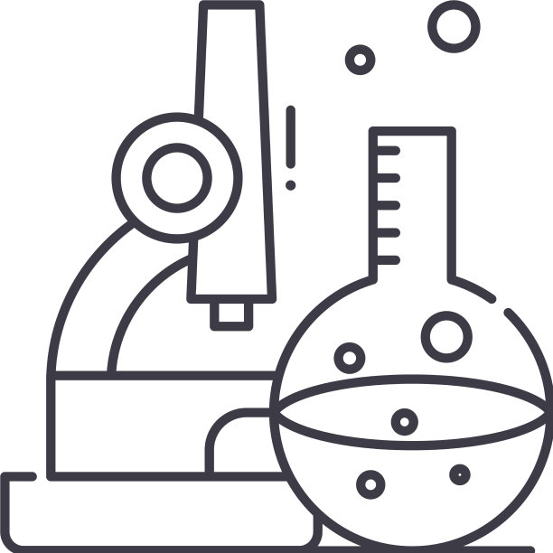 科学图标线性孤立薄图片下载