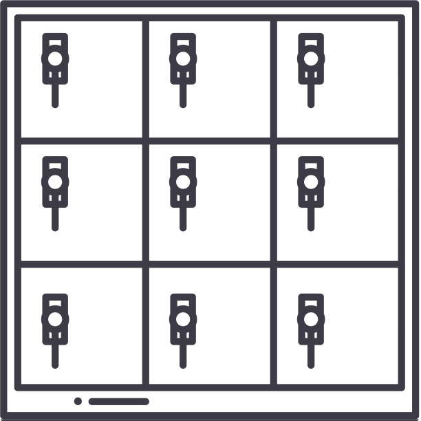 储物柜图标线性隔离薄图片下载