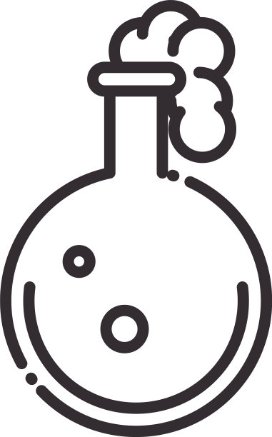 生物学烧杯实验室科学元素线条图片下载