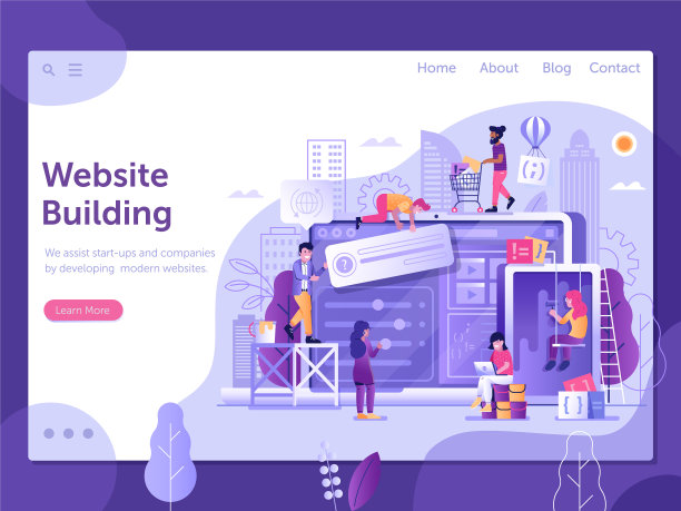 网站正在建设页面横幅模板图片下载