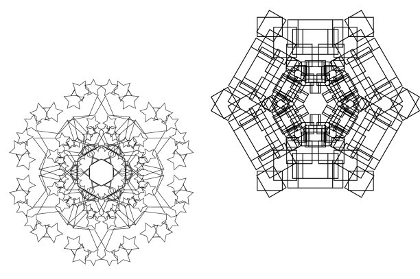 两个抽象神圣几何曼陀罗几何图片下载