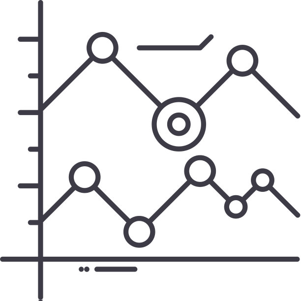 线形图图标线性孤立图片下载