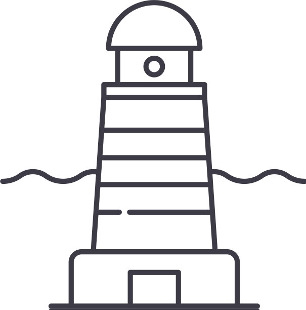 灯塔概念图标线性孤立图片下载