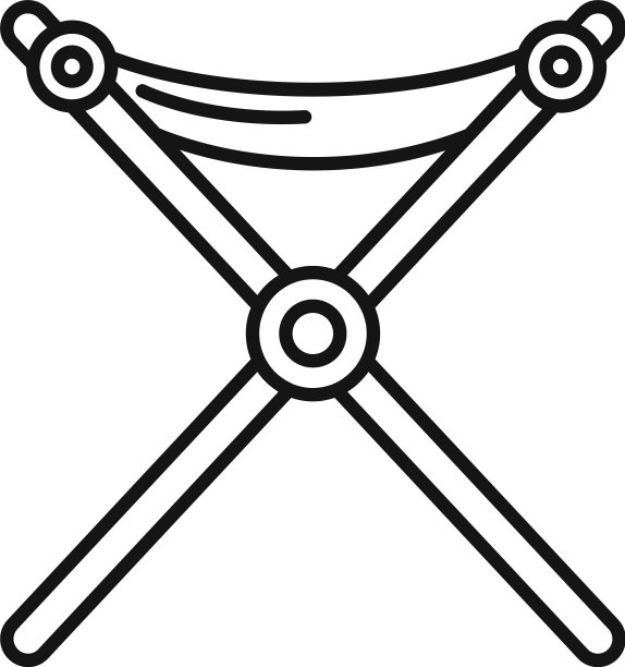 折叠纺织品家具图标轮廓风格图片下载