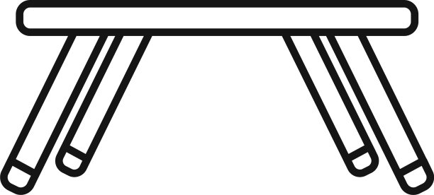 折叠儿童桌子图标轮廓风格图片下载