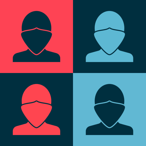 波普艺术破坏者图标孤立的颜色背景图片下载