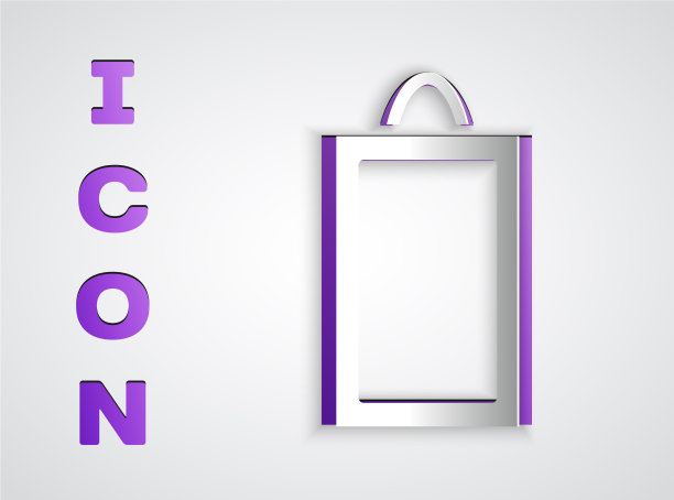 剪纸图片图标孤立在灰色背景图片下载